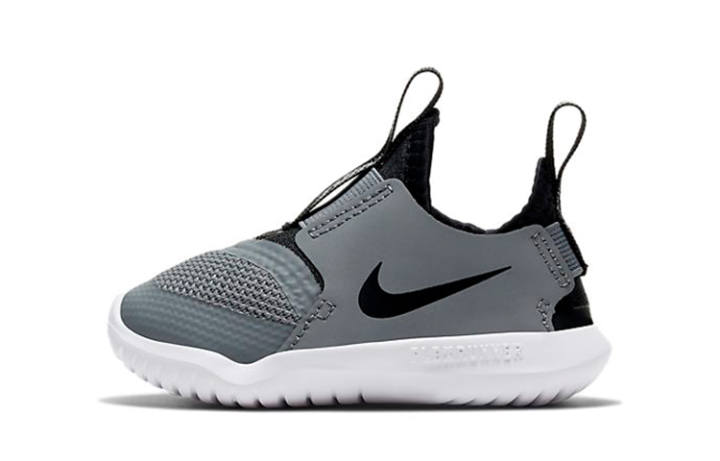 Nike Nike Flex Runner Slip Resistant, Abrasion Resistant, Breathable Low top Toddler Shoes Black Gray Infant And Toddler