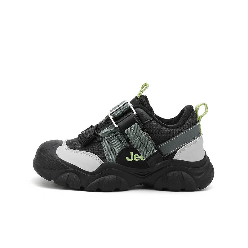 Jeep Soft And Comfortable Fleece Lined Lining Abrasion Resistant Kids Lifestyle Shoes Black Gray Kids'