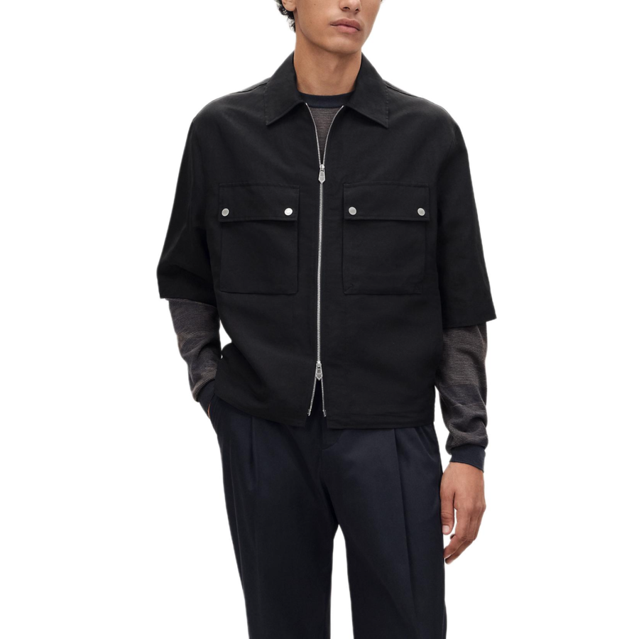 HERMES HERMES Shirts Men's Black Moderate Other