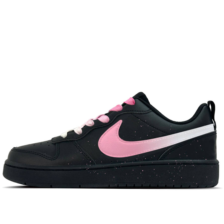 Nike Nike Court Borough Leather Slip Resistant Abrasion Resistant Low top Kids' Skateboarding Shoes Black Teenagers