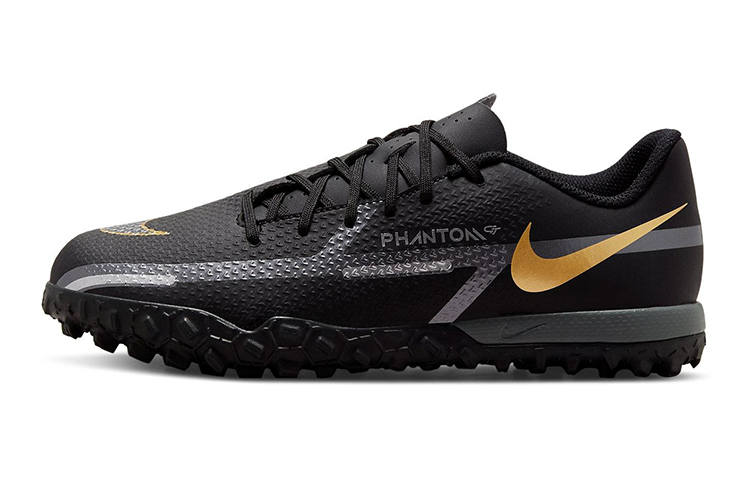 Nike Nike Phantom GT Jr.2 Academy Slip Resistant Cushioning Abrasion Resistant Low top Kids' Soccer Shoes Black Gold Kids'