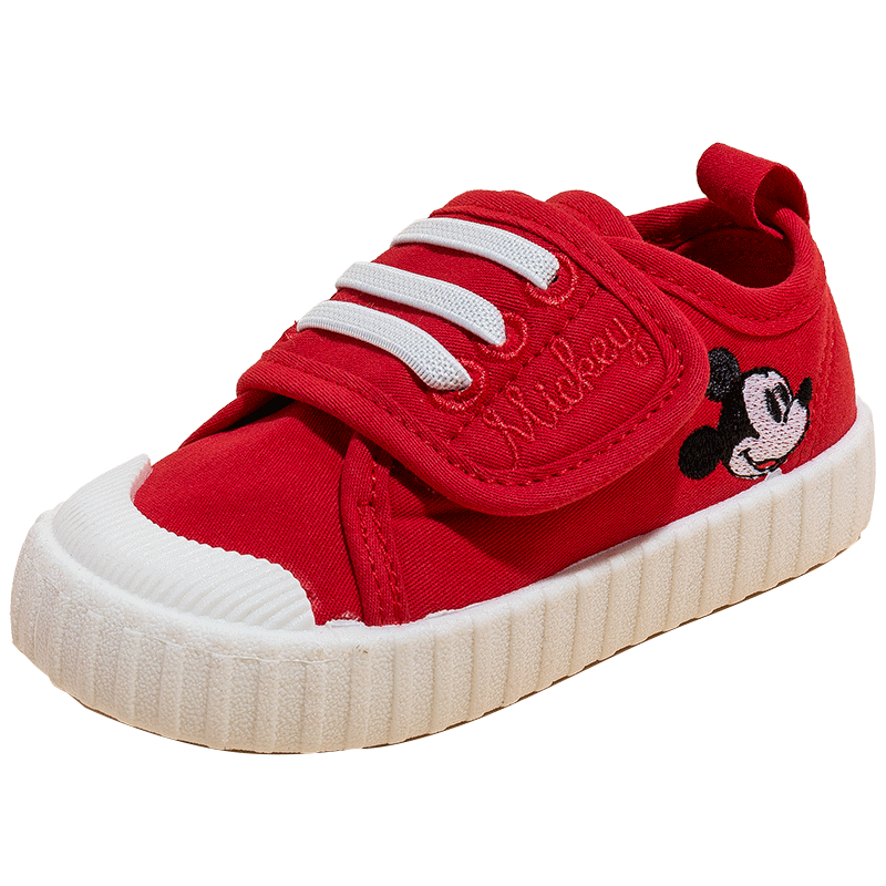 Disney Mickey Mouse Canvas Slip Resistant Lightweight Cushioning Low top Toddler Shoes Infant And Toddler