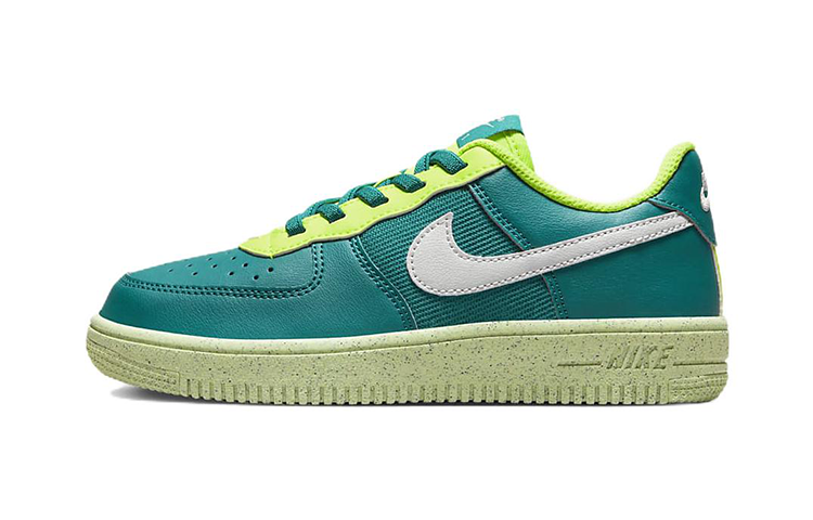 Nike Nike Air Force 1 Crater Next Nature Casual Low top Kids' Skateboarding Shoes Gray Green Children Aged 3 7 Years Old