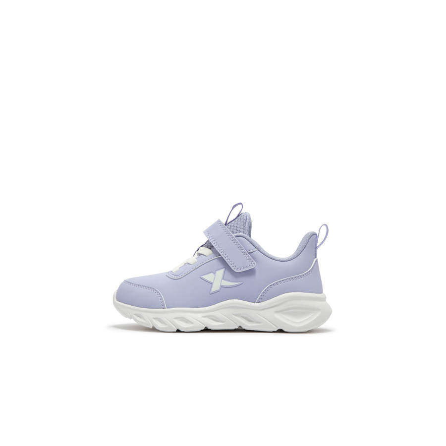 XTEP Synthetic Leather Trendy Slip Resistant Cushioning Slip Resistant Cushioning Low top Kids' Running Shoes Purple