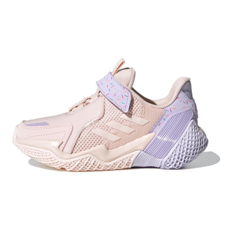 Adidas Adidas 4Uture Rnr El K Mesh Breathable Low top Kids' Running Shoes Pink Purple Kids'