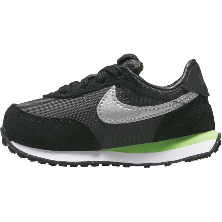 Nike Nike Waffle Trainer 2 Leather Slip Resistant Abrasion Resistant Low top Toddler Shoes Gray Black Infant And Toddler