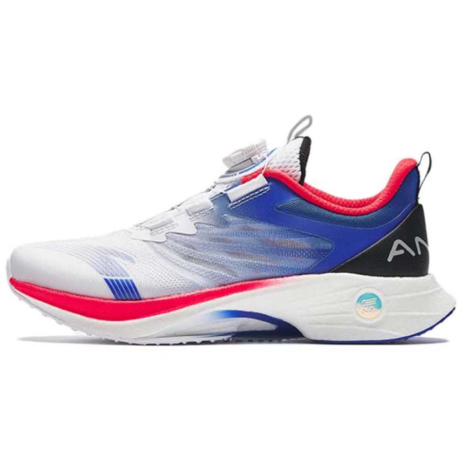 Antakids Anta MACH 3.0 Comfortable Abrasion Resistant Low top Running Shoes White Blue Pink Teenagers