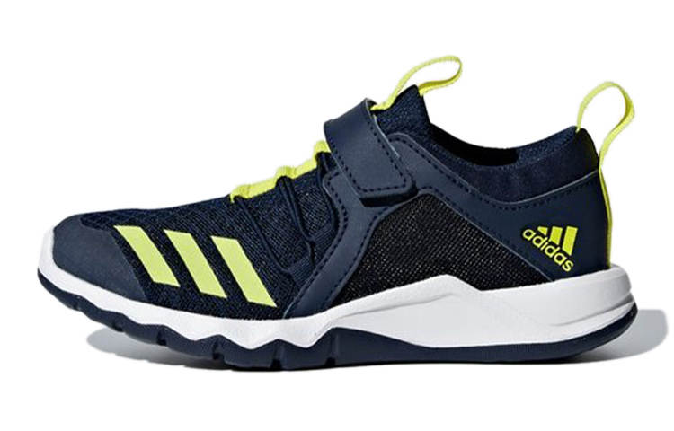 Adidas Adidas Rapidaflex El K Mesh Breathable Low top Kids' Running Shoes Blue Yellow Kids'