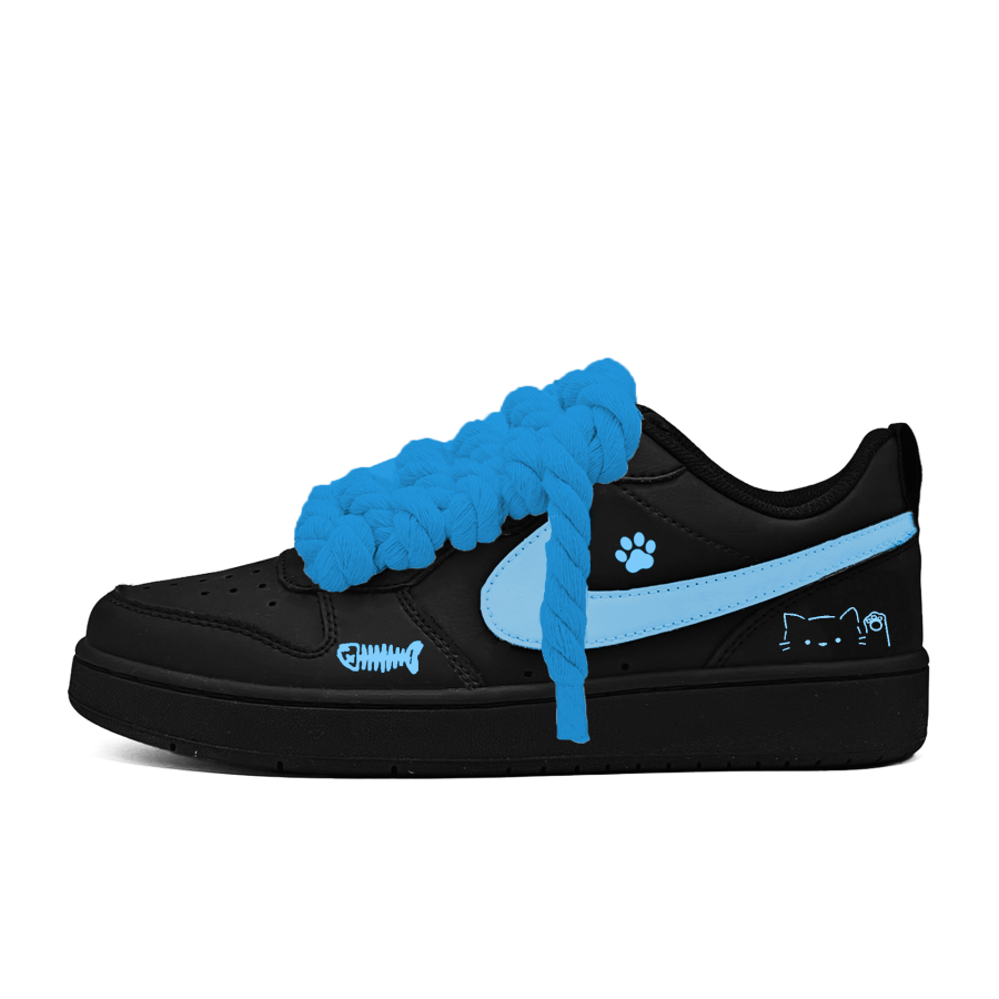 Nike Nike Court Borough Fresh Look Sweetheart Leather Slip Resistant Lightweight Cushioning Low top Skateboard Shoes Blue