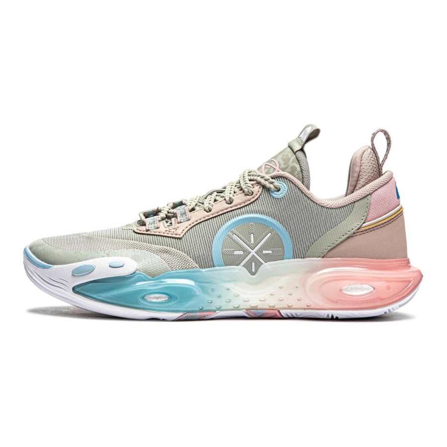 Li-Ning YOUNG Li Ning YOUNG All City 12 Slip Resistant Low top Basketball Shoes Umber Teenagers