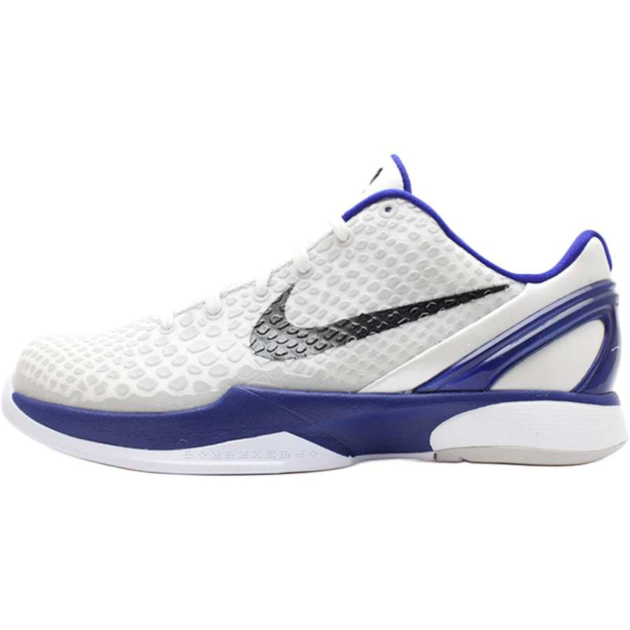 Nike Nike Zoom Kobe 6 Abrasion Resistant Low top Children's Basketball Shoes White Blue Teenagers