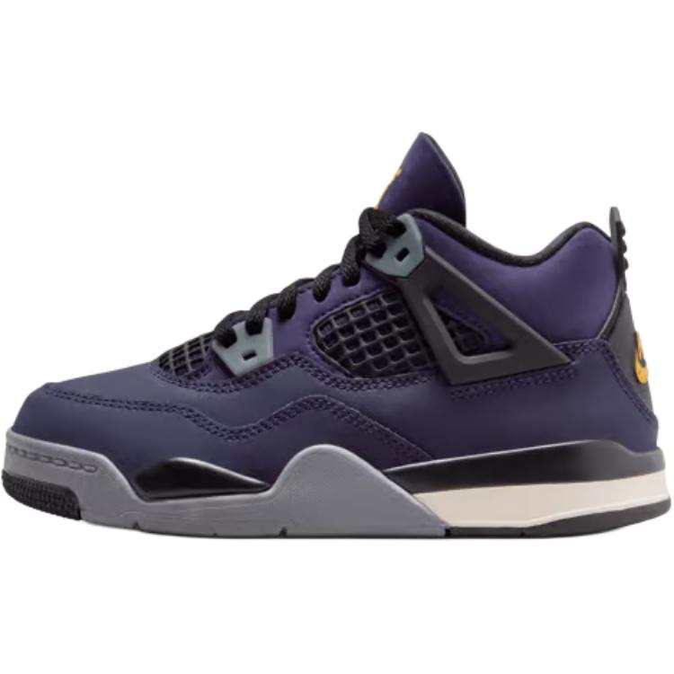 Jordan Jordan Air Jordan 4 Slip Resistant Low top Children's Basketball Shoes Imperial Purple Kids'