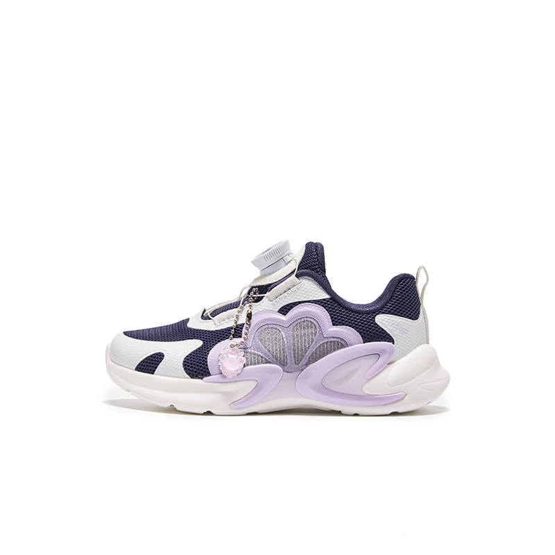 XTEP Slip Resistant Abrasion Resistant Low top Kids Lifestyle Shoes Purple Children Aged 3 7 Years Old