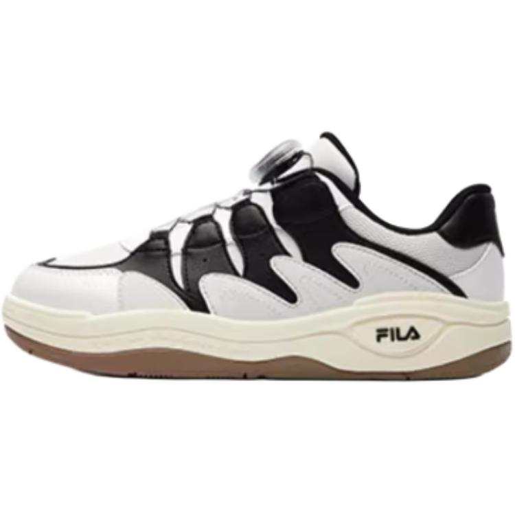 FILA KIDS BOA Comfortable Slip Resistant Abrasion Resistant Low top Kids' Skateboarding Shoes Gray Black Teenagers