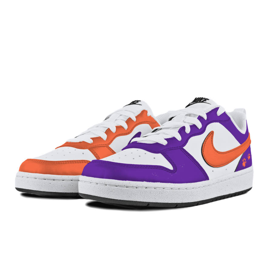 Nike Nike Court Borough Slip Resistant Abrasion Resistant Low top Kids' Skateboarding Shoes White Teenagers