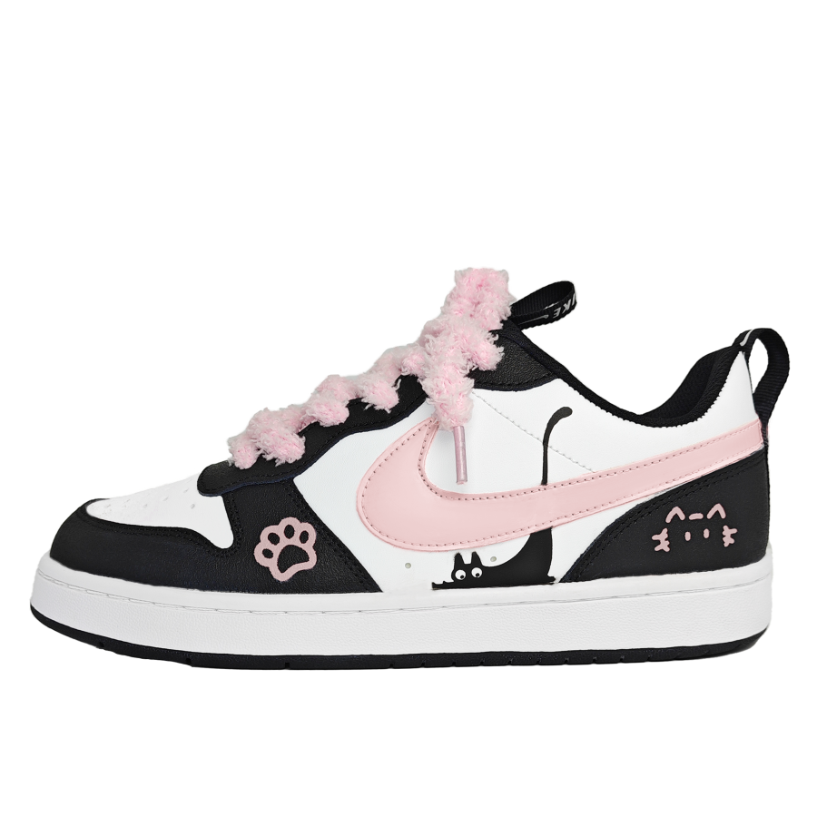 Nike Nike Court Borough Low 2 Slip Resistant Abrasion Resistant Support Low top Kids' Skateboarding Shoes Pink Teenagers