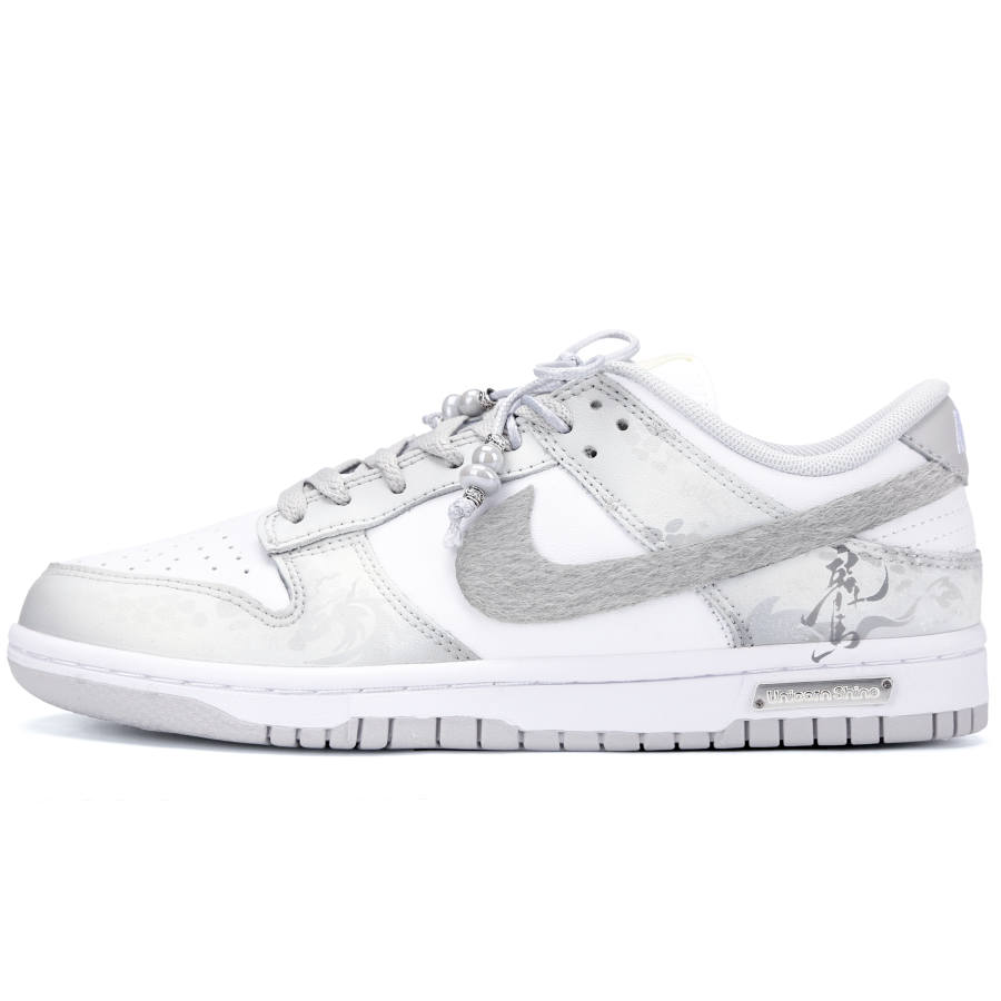 Nike Nike Dunk Ryoma Bearing The Dragon Abrasion Resistant Low top Skateboard Shoes Men's White Gray