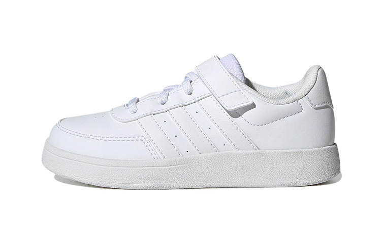 Adidas Neo Breaknet Synthetic Leather Low top Skateboard Shoes White Children Aged 3 7 Years Old