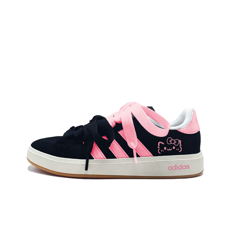 Adidas Adidas Grand Court Base 00s Deeply In Love Kitten Synthetic Leather, Split Cow Leather Abrasion Resistant