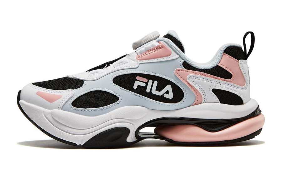 FILA KIDS POP ART I3 Comfortable Low top Vintage Running Shoes Black Fresh Pink Teenagers