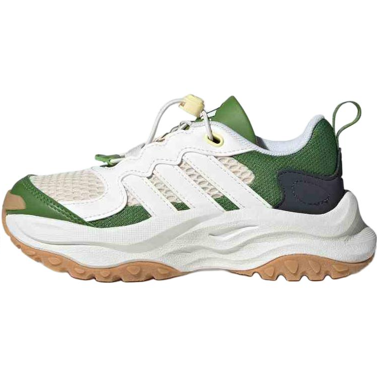 Adidas Adidas Maxxwavy Synthetic Leather, Textile Slip Resistant Abrasion Resistant Low top Kids Lifestyle Shoes White Green