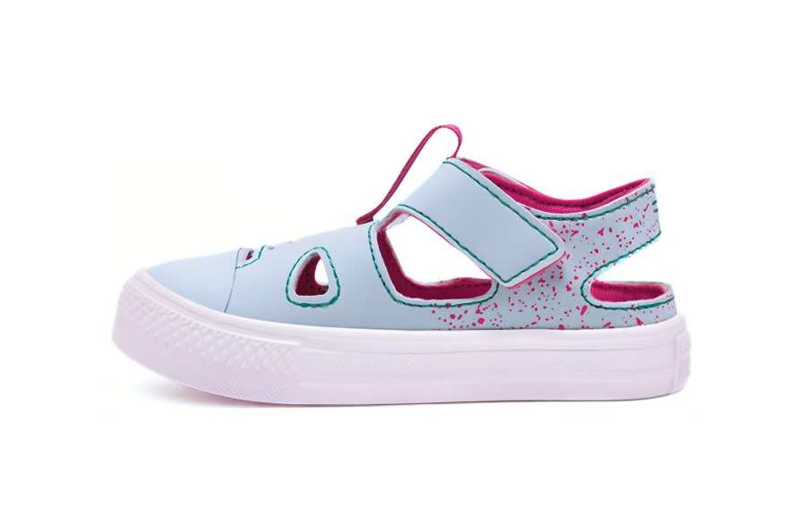 Converse Chuck Taylor All Star Abrasion Resistant Low top Sandal Light Blue Rose Red Infant And Toddler
