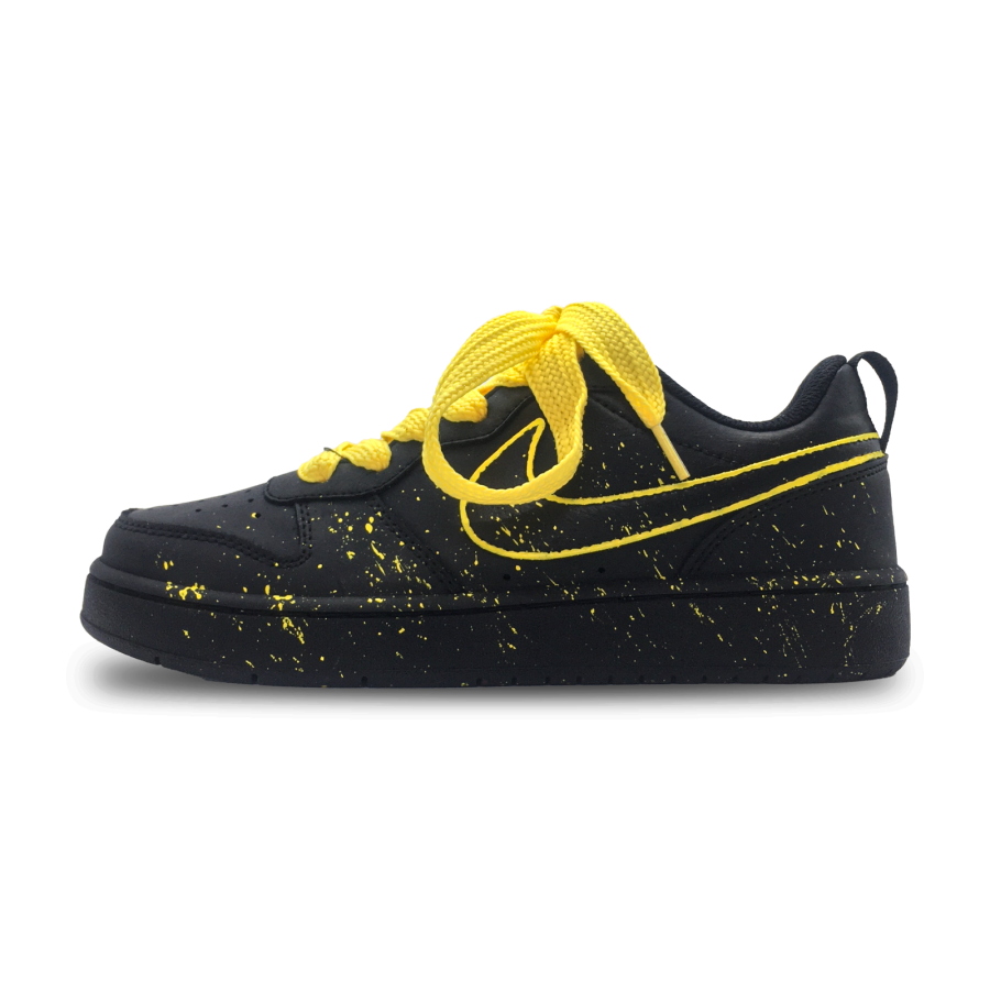 Nike Nike Court Borough Minion Synthetic Leather Slip Resistant Slip Resistant Low top Kids' Skateboarding Shoes Yellow