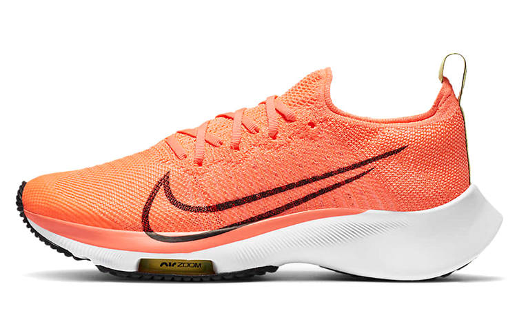Nike Nike Air Zoom Tempo FK Cushioning Slip Resistant Abrasion Resistant Low top Kids' Running Shoes Orange Black Teenagers