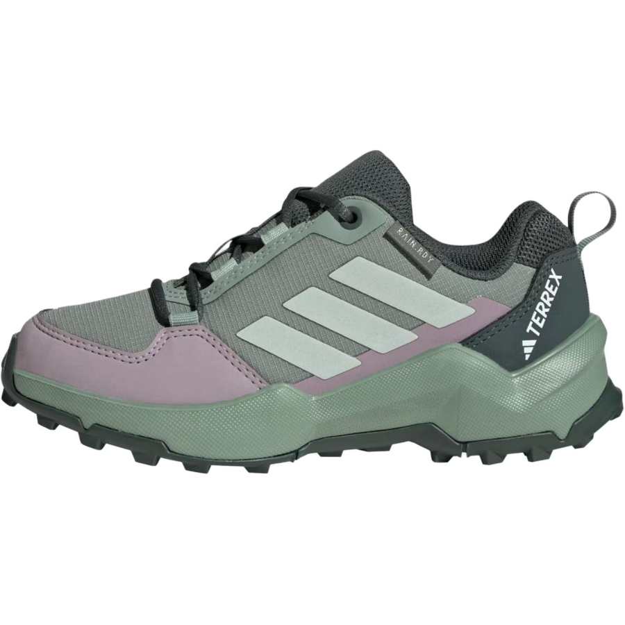 Adidas Adidas Terrex Ax4r Wear resistant And Waterproof Low top Kids' Outdoor Shoes Green/Purple Unisex