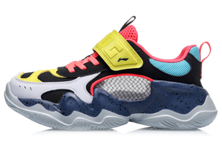 Li-Ning YOUNG Li Ning YOUNG Sports Life Collection Abrasion Resistant, Breathable, Lightweight Athletic Shoes Pink Yellow Blue