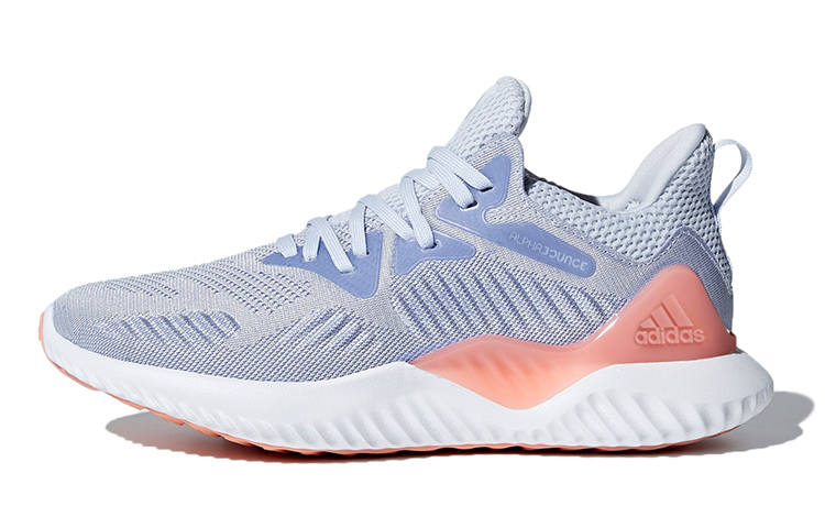Adidas Adidas AlphaBounce Beyond 2 Abrasion Resistant Low top Kids' Running Shoes Purple Orange Teenagers
