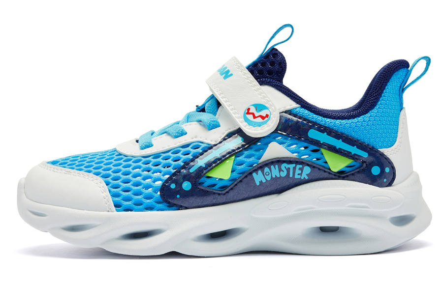 QIAODAN Pre school QIAODAN Cushioning Abrasion Resistant Cushioning, Wear Resistant Low top Kids' Running Shoes Blue White
