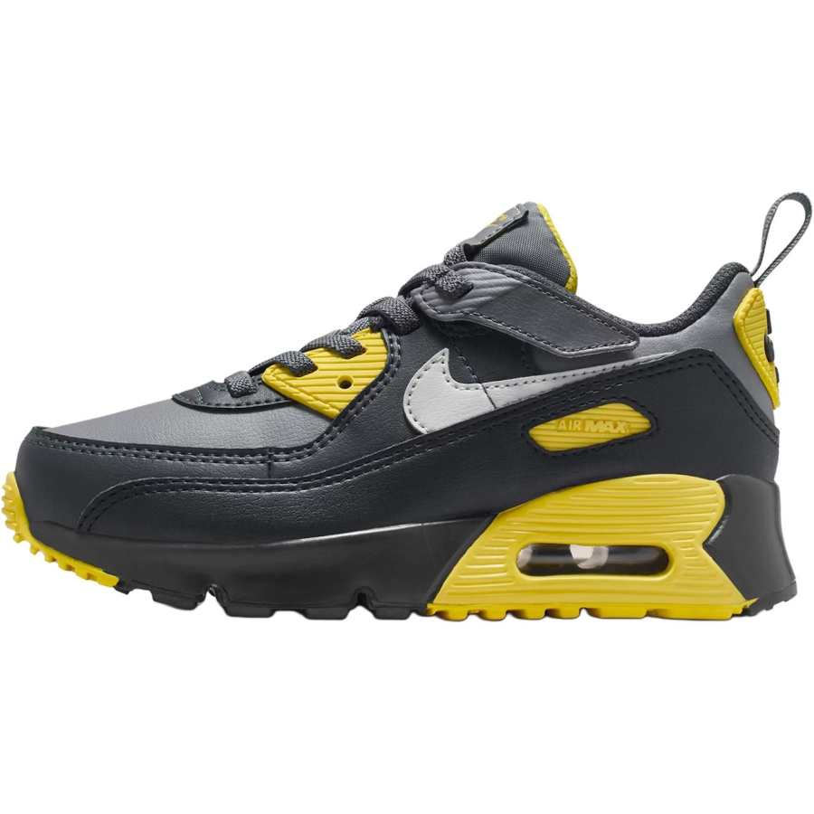 Nike Nike Air Max 90 EasyOn Abrasion Resistant Low top Kids' Running Shoes Black Children Aged 3 7 Years Old