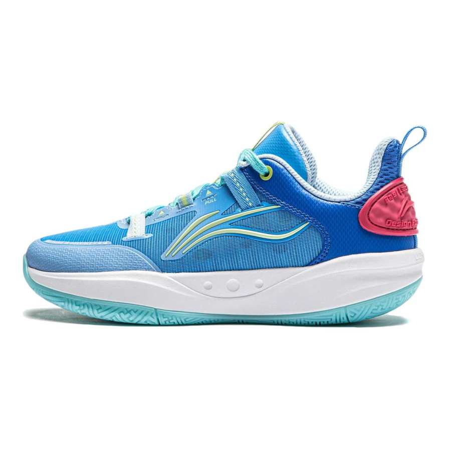 Li-Ning YOUNG Li Ning YOUNG Avant Garde Power PRIMARY 3 V3 Synthetic Leather Low top Children's Basketball Shoes Blue Kids'