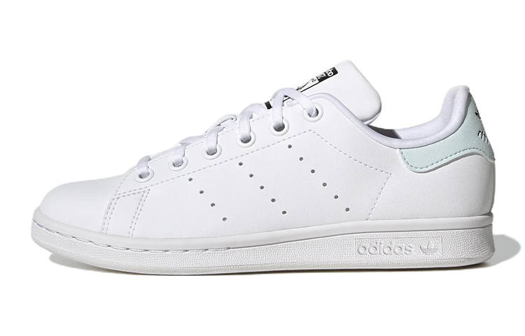 Adidas Originals Stan Smith Casual Slip Resistant Abrasion Resistant Low top Kids' Skateboarding Shoes White Blue