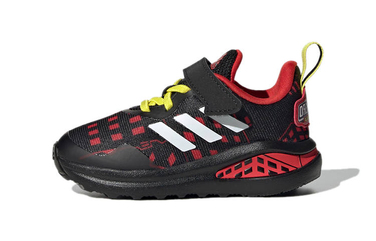 Adidas MARVEL x Adidas Adventures Fortarun Abrasion Resistant Low top Sports Casual Shoes Black Red Infant And Toddler