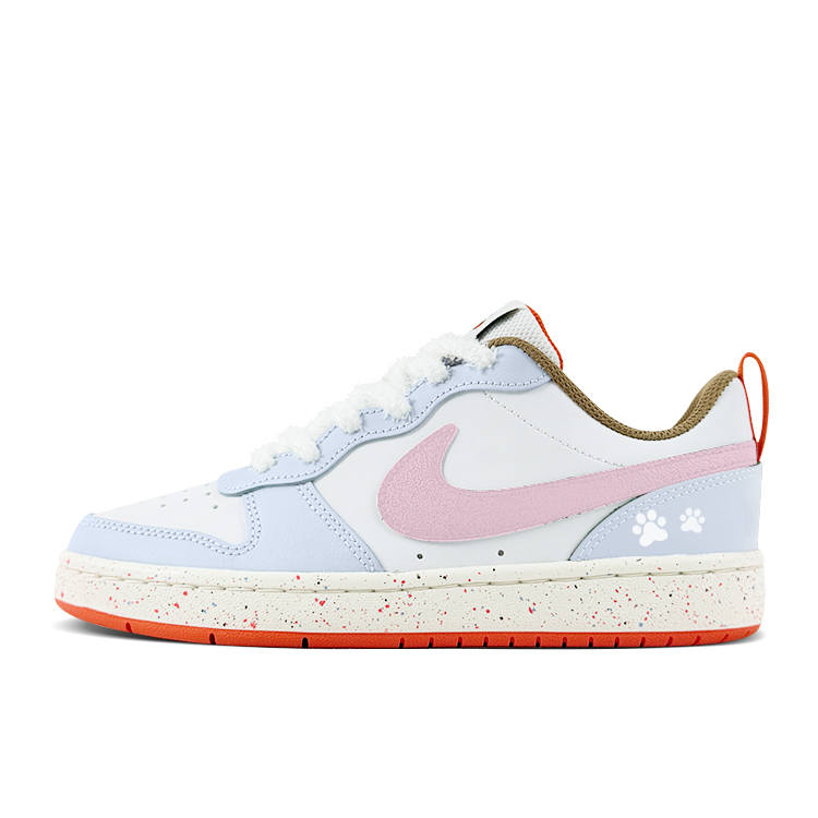 Nike Nike Court Borough Slip Resistant Abrasion Resistant Low top Kids' Skateboarding Shoes Blue Teenagers