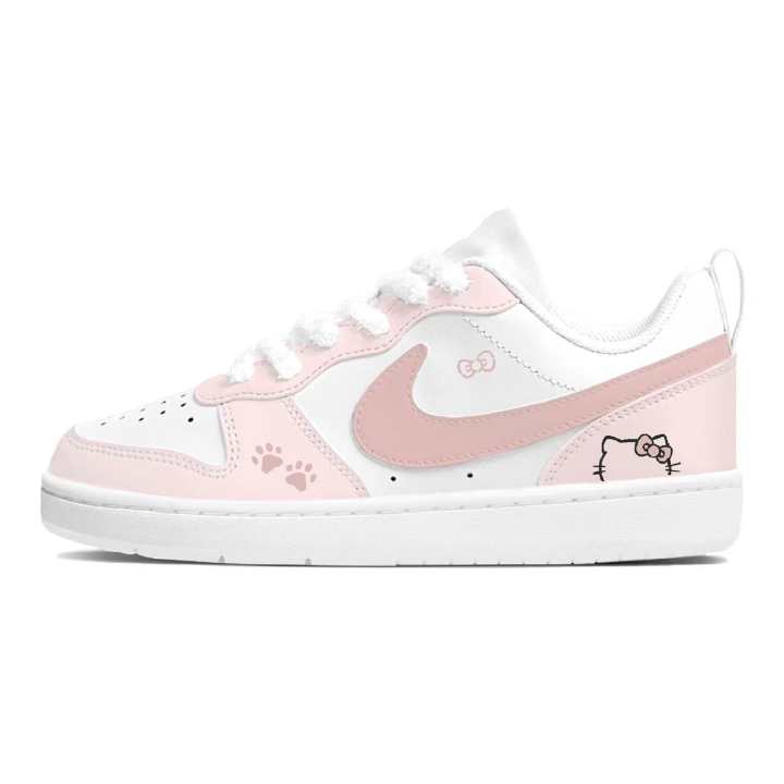 Nike Nike Court Borough Kitten Sweetheart Leather Slip Resistant Cushioning Abrasion Resistant