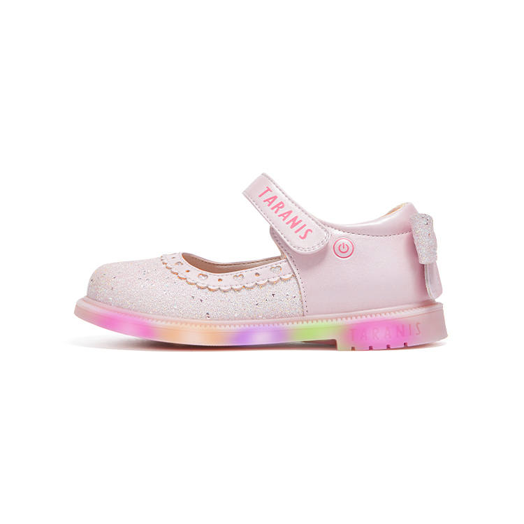 TARANIS Low top Kids' Leather Shoes Pink Children Aged 3 7 Years Old