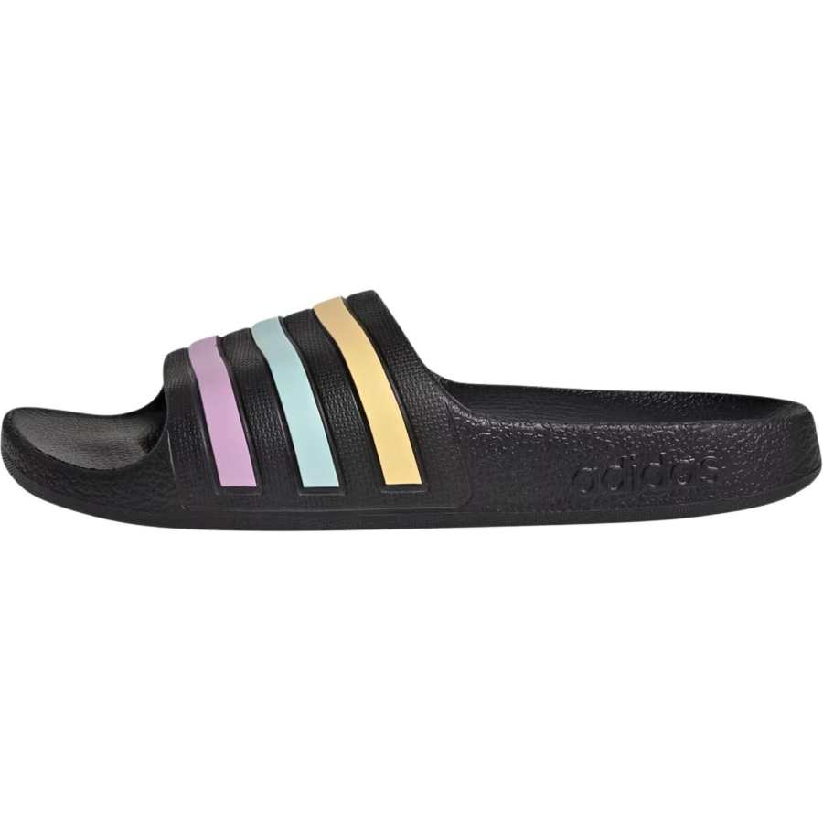 Adidas Adidas Adilette Aqua Slip Resistant Abrasion Resistant Slip Resistant Abrasion Resistant Kids' Slippers Black Kids'