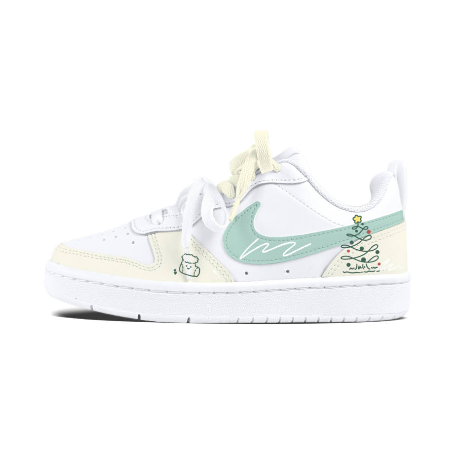 Nike Nike Court Borough Halloween Tree Abrasion Resistant Slip Resistant Kids' Skateboarding Shoes Teenagers