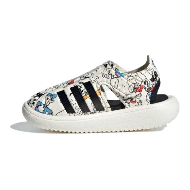 Adidas Adidas BREAKNET Cushioning Abrasion Resistant Cushioning, Wear Resistant Children's Sandals White Black Kids'