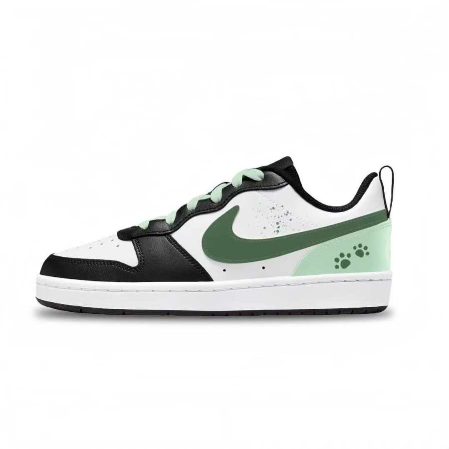 Nike Nike Court Borough Green Claw Leather Abrasion Resistant Low top Kids' Skateboarding Shoes Unisex