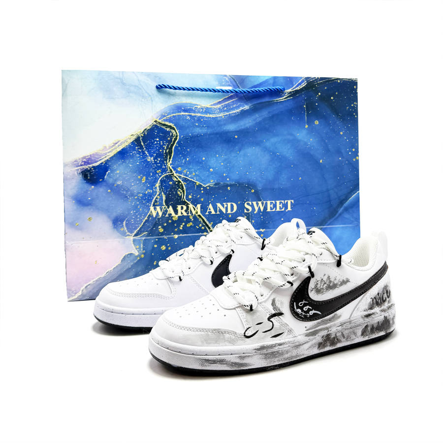 Nike Nike Court Borough Shopping Bag, Autumn Vibes BOX Slip Resistant Abrasion Resistant Low top Kids' Skateboarding Shoes