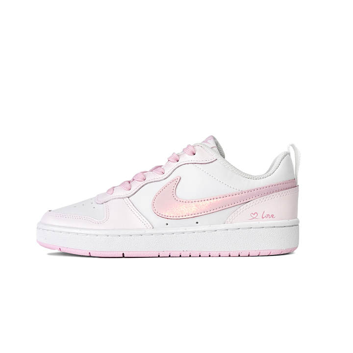 Nike Nike Court Borough Light Pink Love Letter Synthetic Leather Slip Resistant Abrasion Resistant