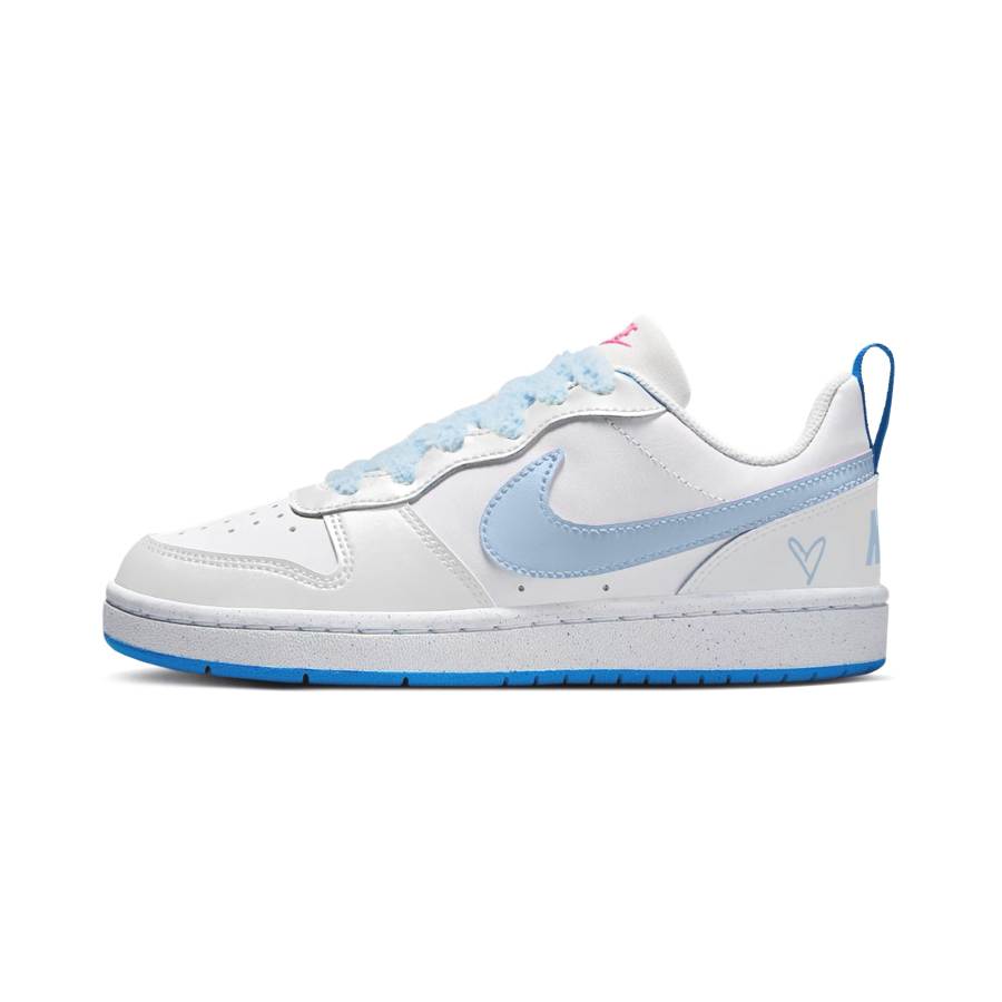 Nike Nike Court Borough Slip Resistant Low top Kids' Skateboarding Shoes Sky Blue Teenagers