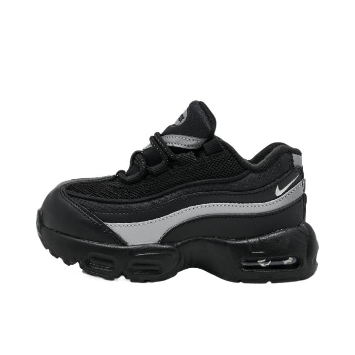 Nike Nike Air Max 95 Fabric Kids Lifestyle Shoes Black Silver