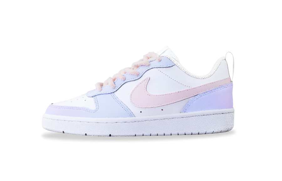 Nike Nike Court Borough Leather Slip Resistant Abrasion Resistant Low top Kids' Skateboarding Shoes Pink Teenagers