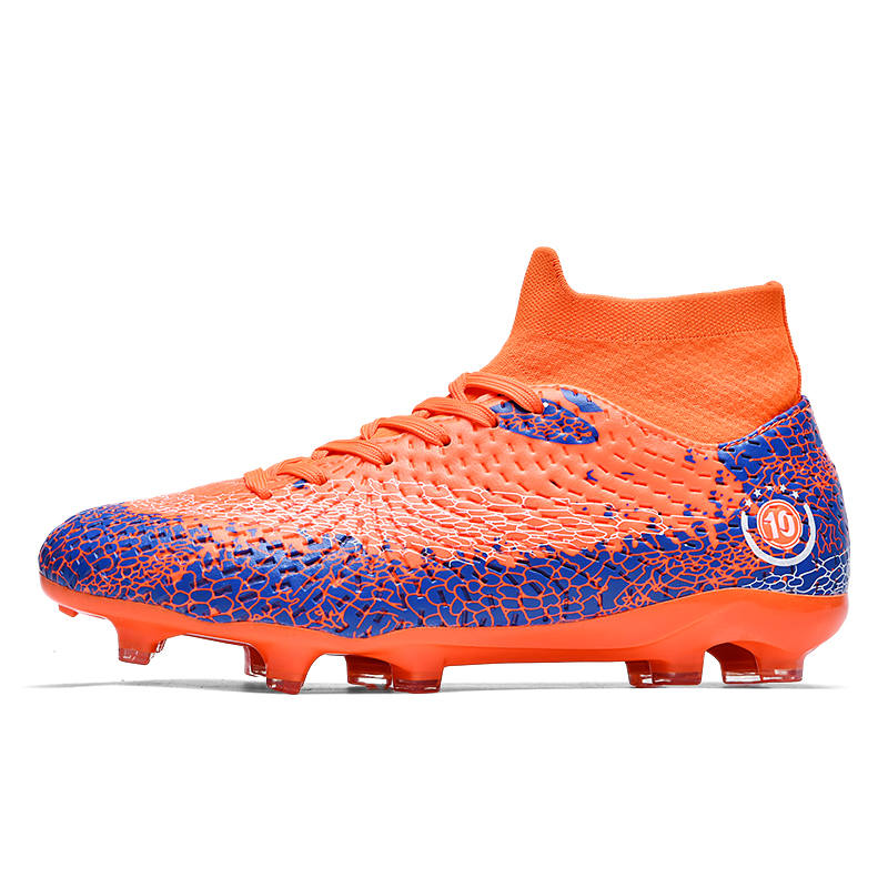 HBRK PU Polyurethane Support Abrasion Resistant Support Abrasion Resistant High top Kids' Soccer Shoes Teenagers