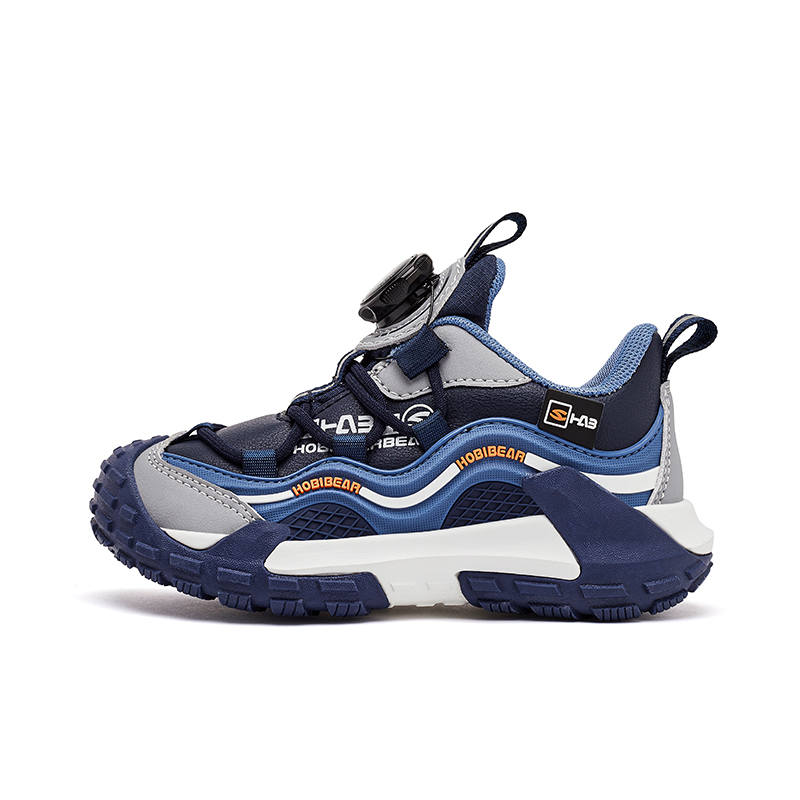 HOBIBEAR Synthetic Leather Slip Resistant Balance Rebound Slip Resistant Balance Rebound Low top Kids' Running Shoes